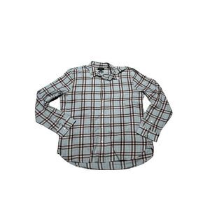 Vince Mens Classic Fit Cotton Plaid Button Down Shirt Multicolor Size XL